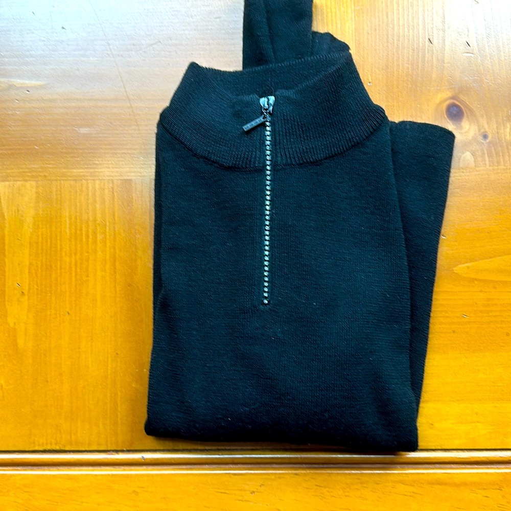 Metropolis Couloir Ski Sweater Black 1/4 zip Small EUC
